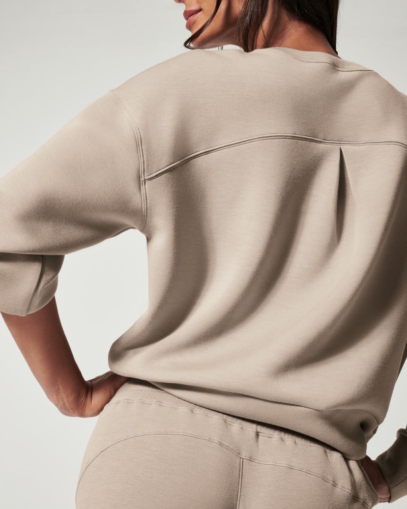 Spanx AirEssentials Crew Üstler Kadın Bej Rengi | OBSULX027