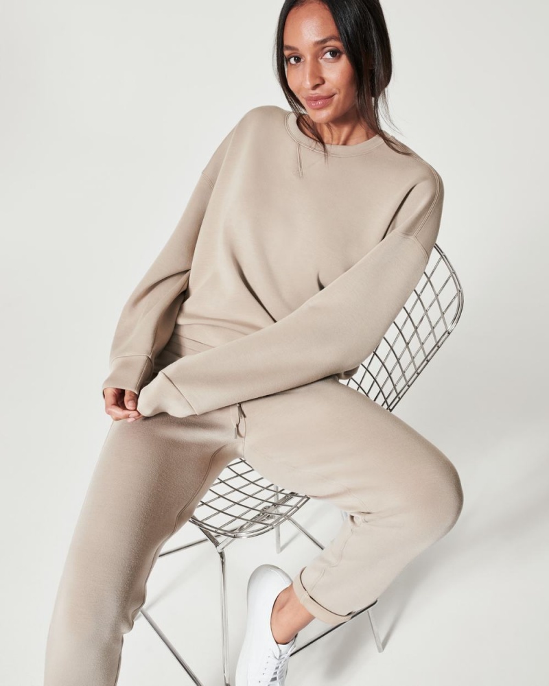 Spanx AirEssentials Crew Üstler Kadın Bej Rengi | OBSULX027
