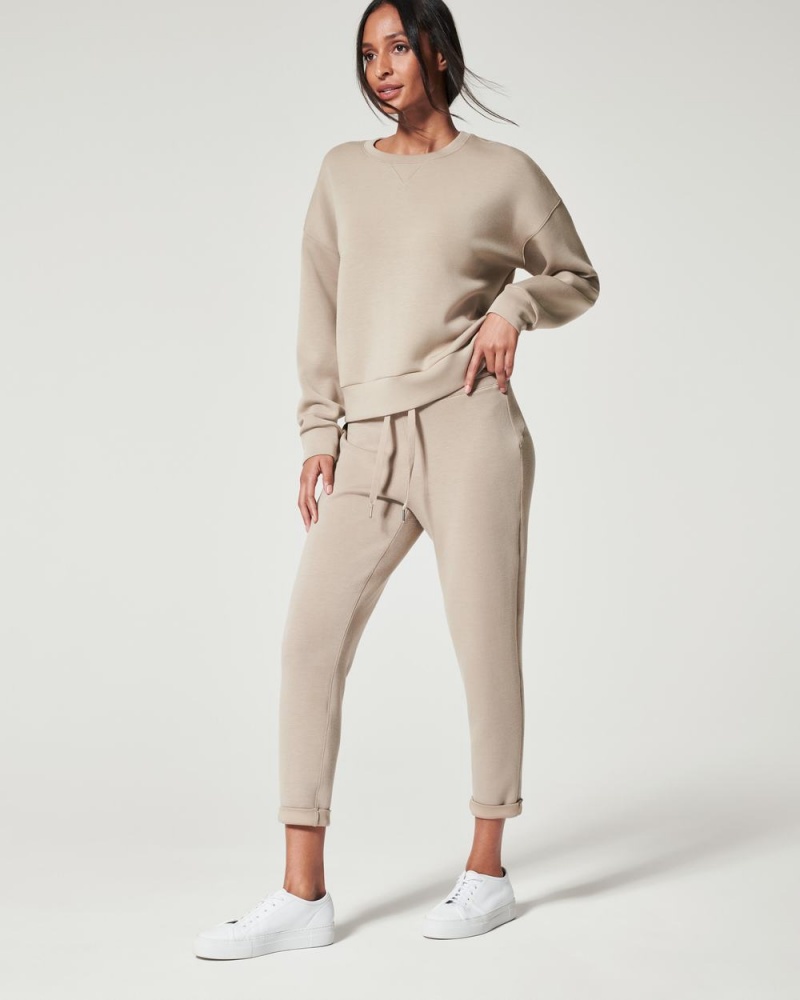 Spanx AirEssentials Crew Üstler Kadın Bej Rengi | OBSULX027