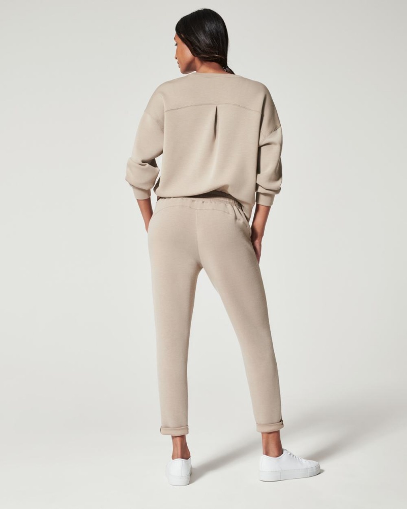 Spanx AirEssentials Crew Üstler Kadın Bej Rengi | OBSULX027