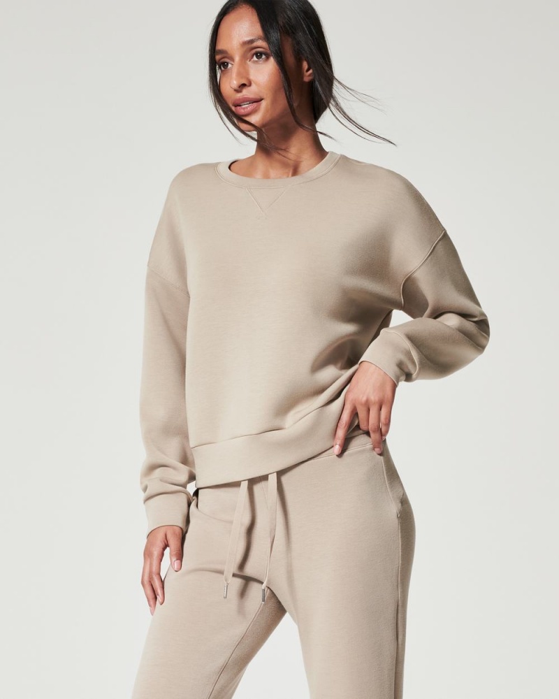 Spanx AirEssentials Crew Üstler Kadın Bej Rengi | OBSULX027