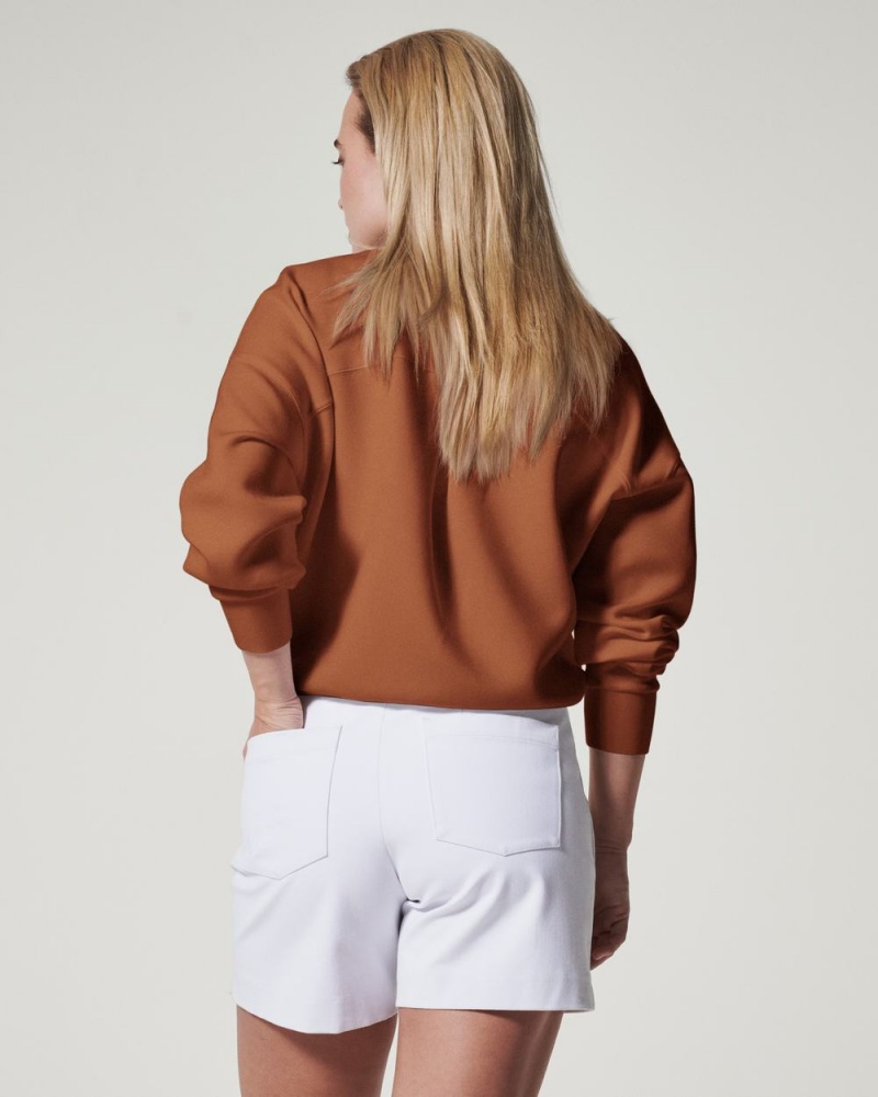 Spanx AirEssentials Crew Üstler Kadın Kahverengi | OYSVRK051