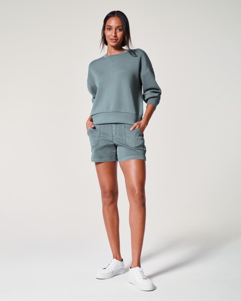 Spanx AirEssentials Crew Üstler Kadın Mavi Gri | EISRLT732