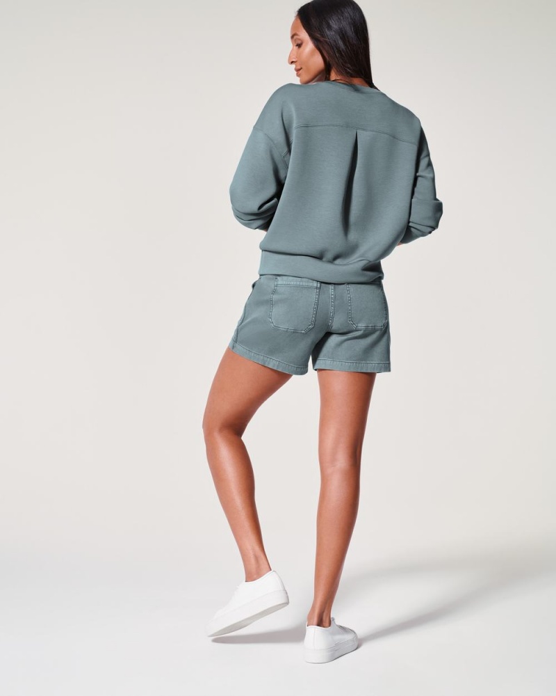 Spanx AirEssentials Crew Üstler Kadın Mavi Gri | EISRLT732