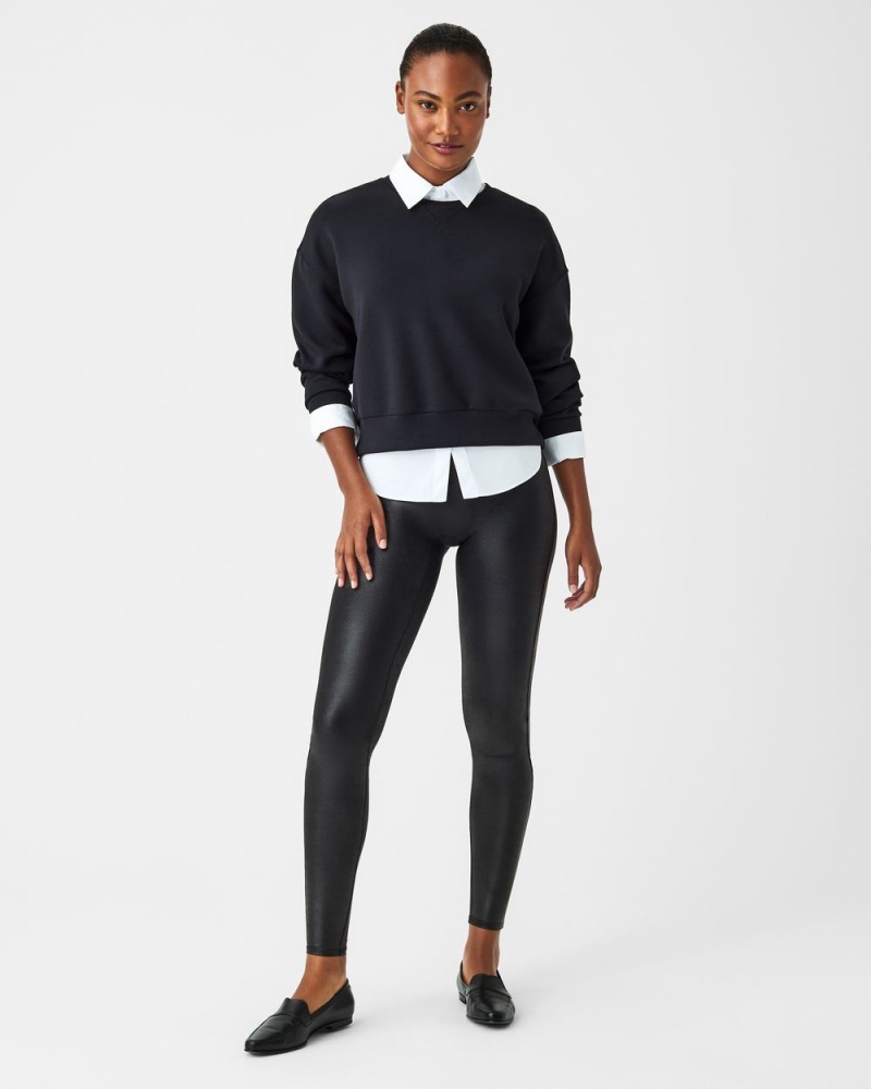 Spanx AirEssentials Crew Üstler Kadın Siyah | JZYFPC984