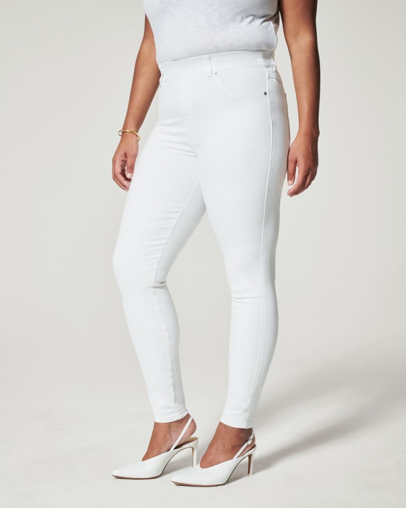Spanx Ankle Sıska Kot Pantolon Kadın Beyaz | QOUJTE193