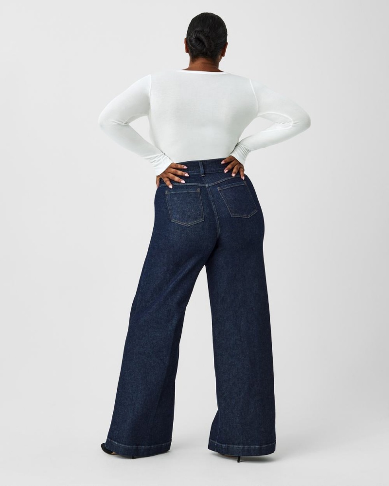 Spanx Better Base Long Sleeve Crew Üstler Kadın Beyaz | PLKCHD156