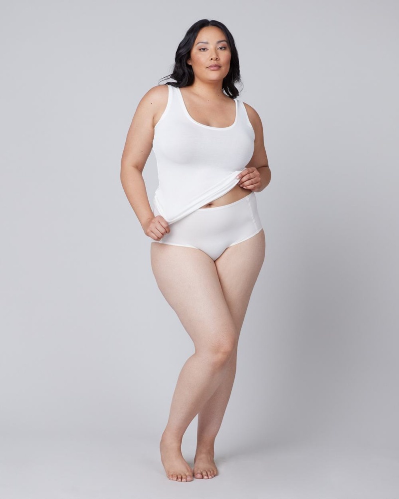 Spanx Better Base Scoop Neck Atlet Kadın Beyaz | GNOFTX730