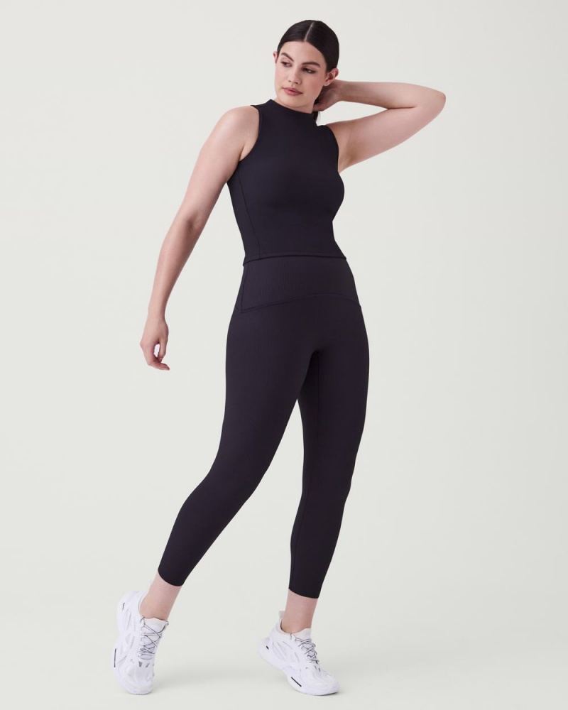 Spanx Booty Boost® Active Contour Rib 7/8 Tayt Kadın Siyah | OPSWLB174
