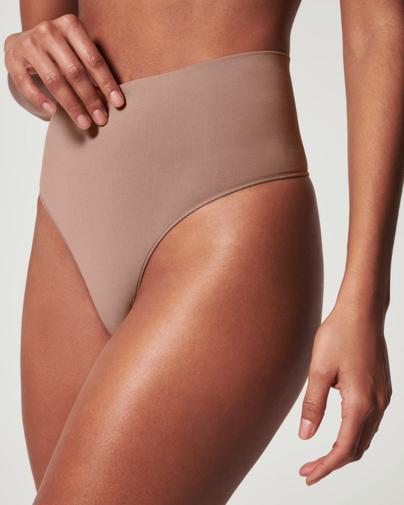 Spanx EcoCare Seamless Shaping Külot Kadın Cafe Au Lait | LMCYQZ861