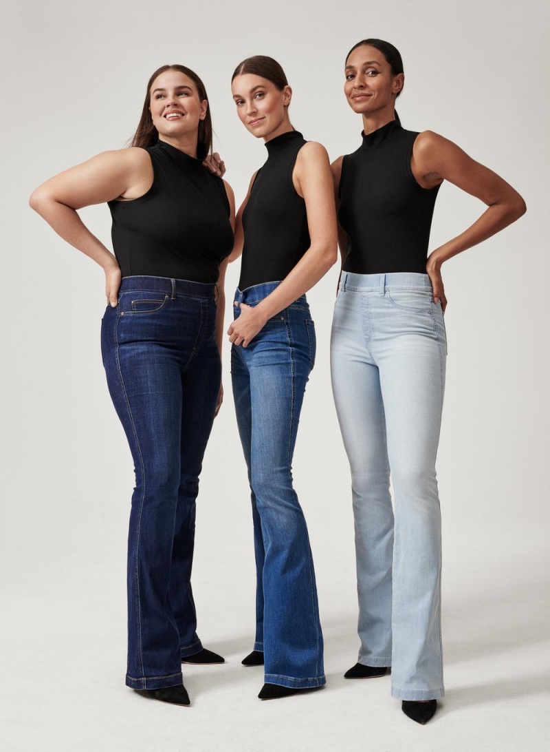 Spanx Flare Kot Pantolon Kadın Indigo | RFZQGB362
