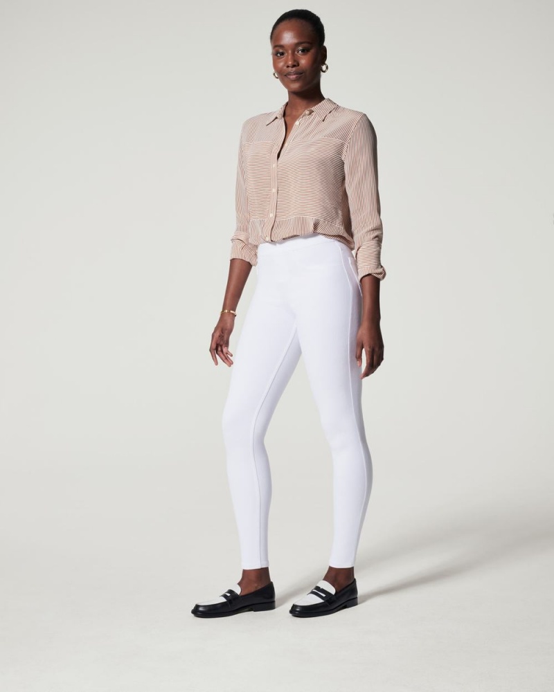 Spanx Low Maintenance Silk Button Down Üstler Kadın Çizgili | WXAPIS815