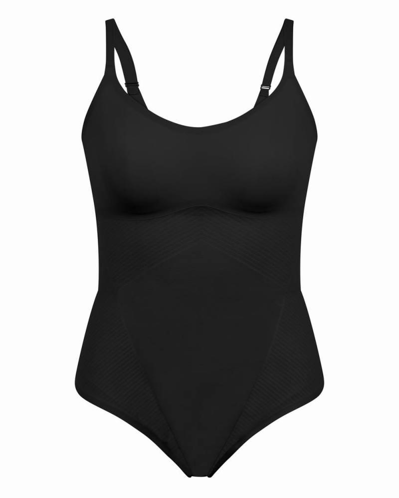 Spanx Thinstincts® 2.0 Cami Tanga Bodysuit Kadın Siyah | XHLKUS639