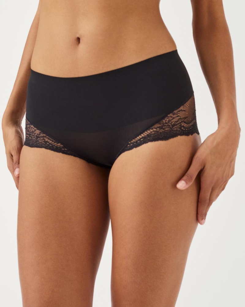 Spanx Undie-tectable® Dantel Hi-Hipster Külot Kadın Siyah | KCODVM168